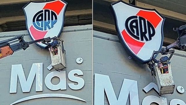 El nuevo escudo de River ya está colocado en el Monumental