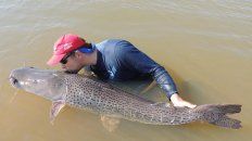 Pablo Di Santi, integrante del programa de televisión correntino Tiempo de Pesca. Pablo Di Santi, integrante del programa de televisión correntino Tiempo de Pesca.