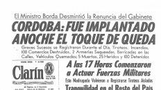50 años del Cordobazo: la tapa de diario Clarín del 30 de mayo de 1969 50 años del Cordobazo: la tapa de diario Clarín del 30 de mayo de 1969