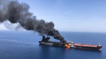El petrolero noruego Front Altair, uno de los dos barcos atacados este viernes en el golfo de Omán El petrolero noruego Front Altair, uno de los dos barcos atacados este viernes en el golfo de Omán