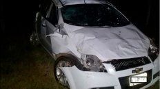 Así quedó el auto después del violento accidente. Así quedó el auto después del violento accidente.