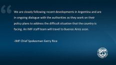 fmi: seguimos de cerca los desarrollos recientes en argentina fmi: seguimos de cerca los desarrollos recientes en argentina