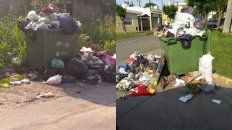 Así están los contenedores en la zona del club San Martín del barrio Gazzano Así están los contenedores en la zona del club San Martín del barrio Gazzano