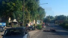 dos motociclistas heridos al chocar dos motociclistas heridos al chocar