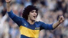Maradona con La de Boca. Maradona con La de Boca.