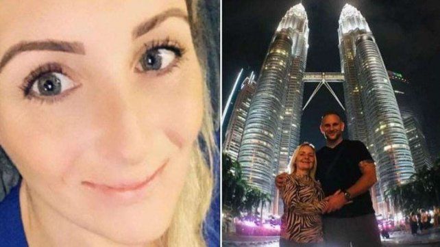 Lauren Wall y su madre Julie con su ex marido Paul.