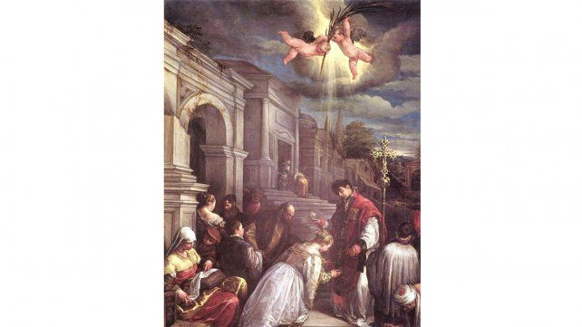 San Valentín celebrando un matrimonio a escondidas del emperador. Imagen: Wikipedia.
