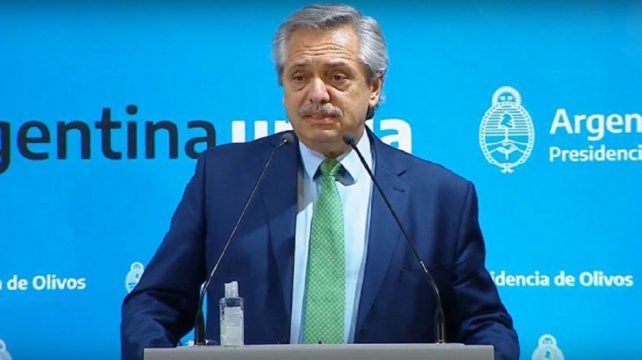 El presidente, en el histórico anuncio por la pandemia de coronavirus.