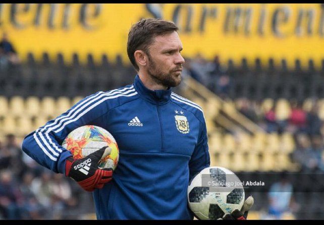Dobler, con la indumentaria de la Selección Argentina de Fútbol