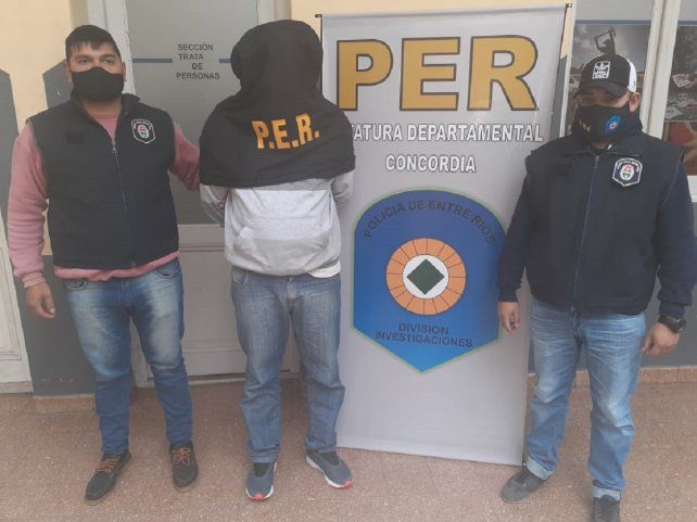 El empleado detenido, muy complicado en la causa que investiga la muerte de Teresita Galli en Concordia. Fue detenido ayer, tras los allanamientos. 