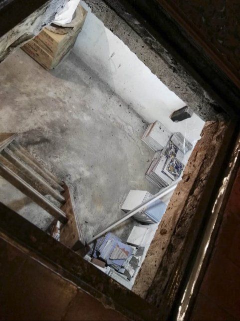 El sótano donde escondían a víctimas de la dictadura. (Foto: Télam)