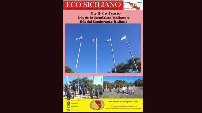 La revista Eco Siciliano, que produce y difunde la Asociación de Familias Sicilianas de Paraná ya circula este mes, en sus distintos formatos.