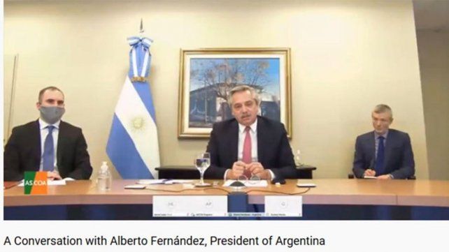 El presidente Alberto Fernández dijo ayer ante el Council of the Americas que se debe repensar la lógica financiera del capitalismo