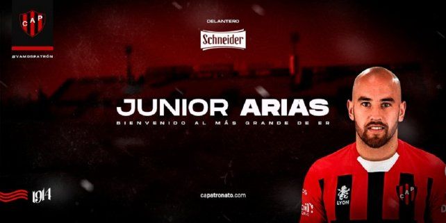 Junior Arias nuevo jugador de Patronato