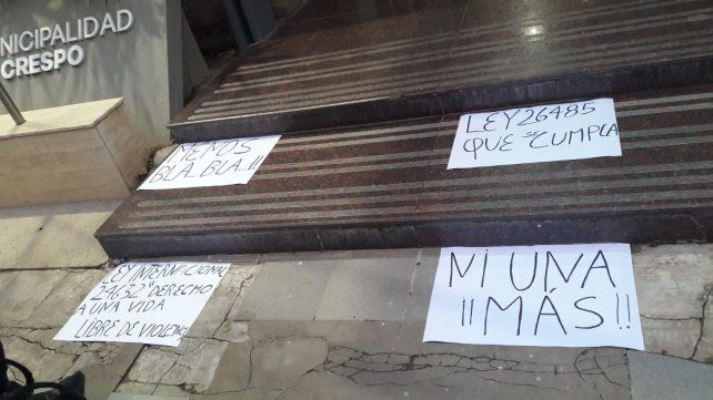 La mujer denunciante encabezó una manifestación este miércoles por la tarde.