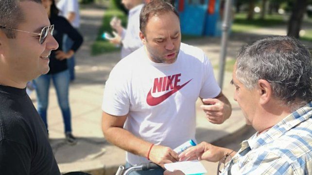 Justet en su campaña por la candidatura a intendente en 2019