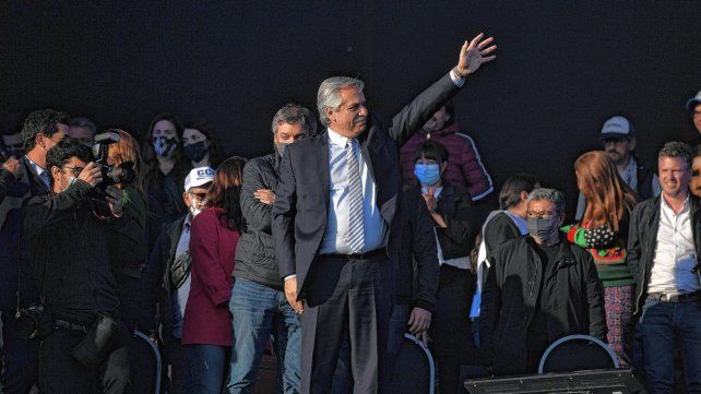 Alberto Fernández cerró el acto de organizaciones sociales identificadas con el Frente de Todos.