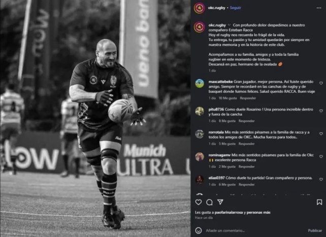 Así despidió Old King Club a Esteban Racca. Así despidió Old King Club a Esteban Racca.