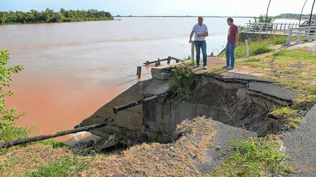 La comuna de Paraná analizar trabajos a realizar tras el desmoronamiento de tierra en Puerto Nuevo
