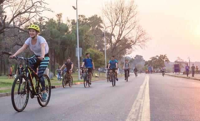 La felicidad de pedalear en una calle segura. La felicidad de pedalear en una calle segura.