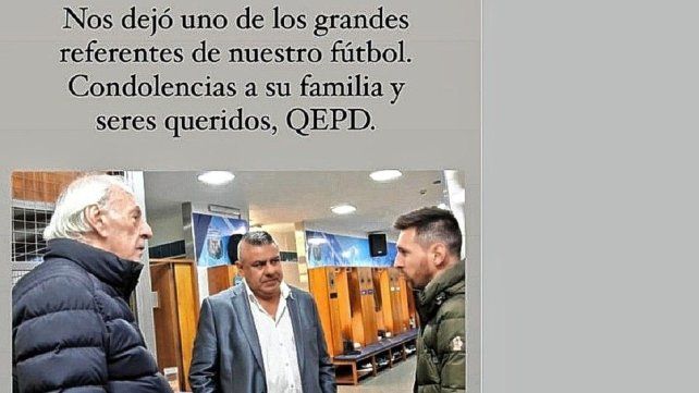 Lionel Messi despidió a César Luis Menotti en sus redes sociales. Lionel Messi despidió a César Luis Menotti en sus redes sociales.