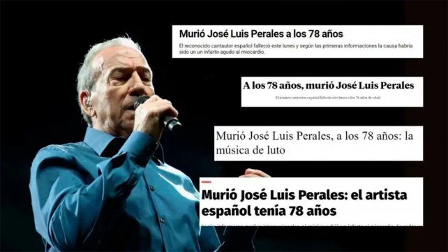 Tanto los familiares como el propio cantautor, José Luis Perales, desmintieron la noticia sobre su deceso, la cual calificaron como una Tanto los familiares como el propio cantautor, José Luis Perales, desmintieron la noticia sobre su deceso, la cual calificaron como una