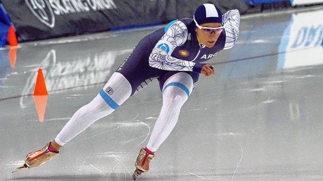 La argentina Victoria Rodríguez estableció una nueva marca nacional en los 500 metros de patinaje sobre hielo.