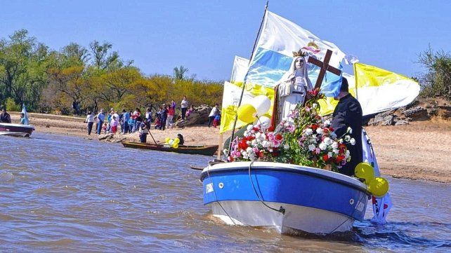 Por el río. El próximo miércoles 17 de agosto se desarrollará la procesión náutica con la imagen de Santa Elena.