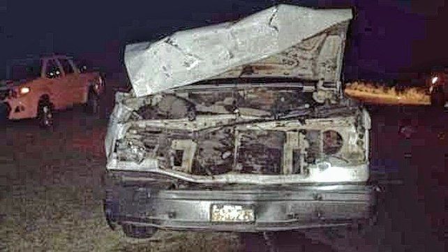 Camioneta con daños en Concordia. Camioneta con daños en Concordia.