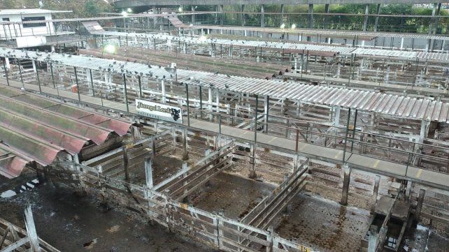 El Mercado de Hacienda de Liniers, sin animales durante el paro de la Mesa de Enlace. (Foto: CRA)