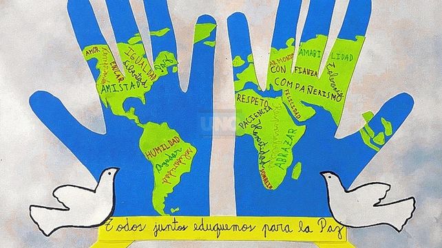 Mensaje. Todos los trabajos llevaron la Paz como consigna y buscaron dejar una pequeña reflexión.