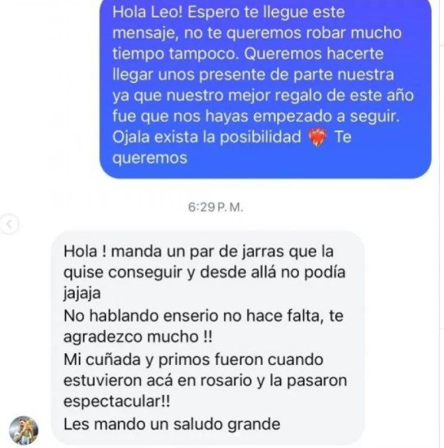 El intercambio entre Lionel Messi y El intercambio entre Lionel Messi y