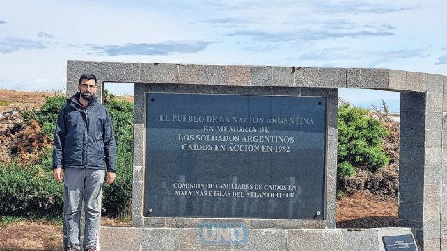 Facundo Gabás visitó las Malvinas