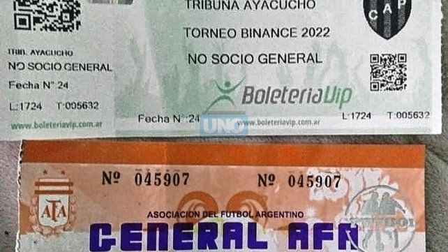 Polémicas entradas. Los hinchas de River tenían en su poder los tickets.