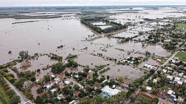 La ciudad de Nogoyá se vio afectada por las intensas lluvias.