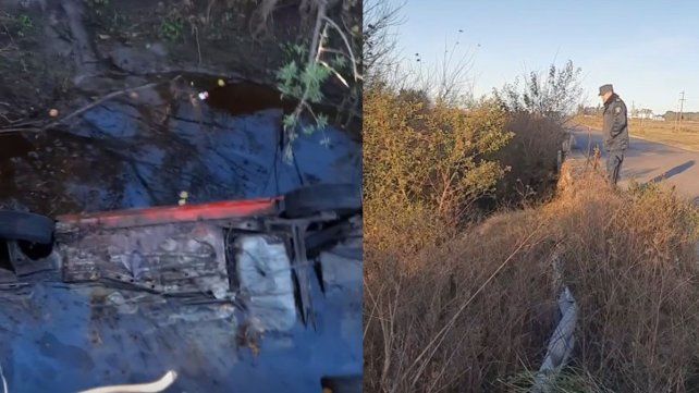 El hombre fue encontrado en el interior del vehículo que cayó debajo de un puente en la Ruta 32. El hombre fue encontrado en el interior del vehículo que cayó debajo de un puente en la Ruta 32.