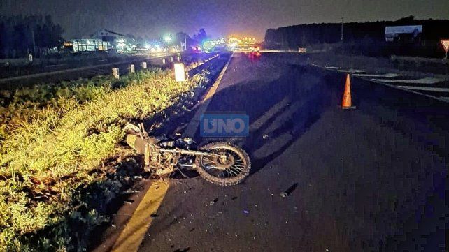 La v&iacute;ctima. El hombre que se trasladaba en la moto, muri&oacute; a causa de las graves lesiones.