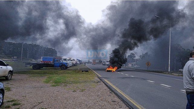 La protesta de transportistas de carga en Concordia llevaba casi dos días 