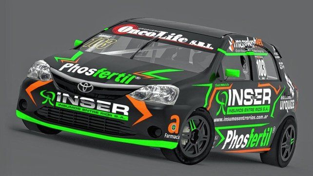 Así lucirá el Etios de Iñaki Arrías en Rosario. Así lucirá el Etios de Iñaki Arrías en Rosario.