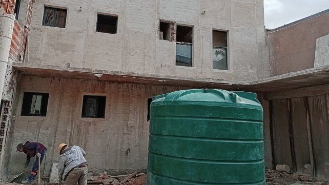 Los trabajos se realizan en dos plantas del edificio en Concordia.