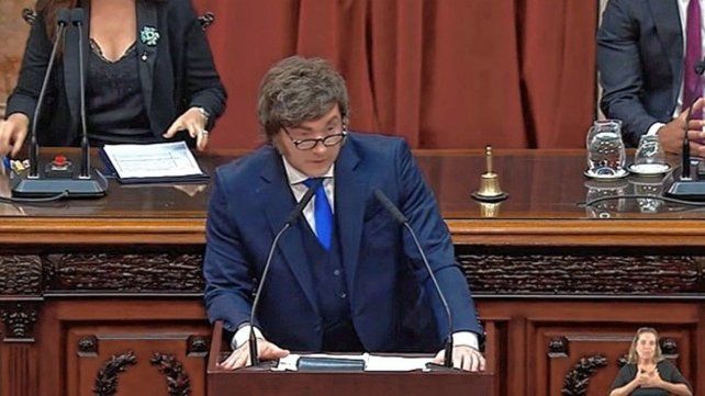 Javier Milei habló en el Senado. Javier Milei habló en el Senado.