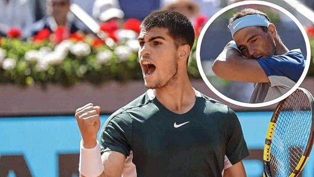 En el Masters 1000 de Madrid, los españoles Alcaraz y Nadal se enfrentaron en un duelo generacional. Fue victoria del joven de 19 años.