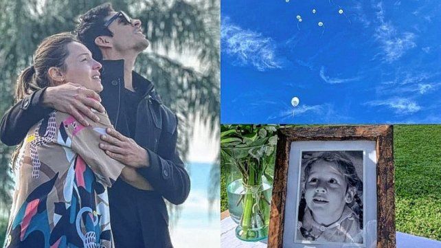Pampita y Benjamín Vicuña homenajearon a Blanca con una ceremonia privada y suelta de globos