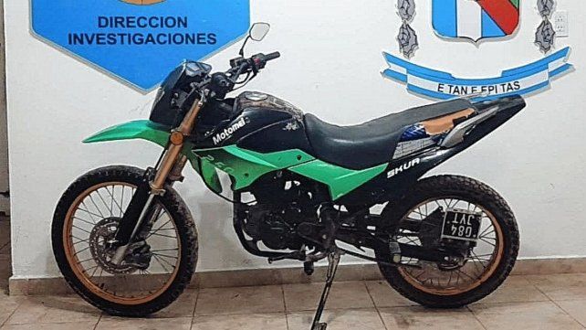 La moto fue sustraída el miércoles al mediodía en pleno centro de Paraná.