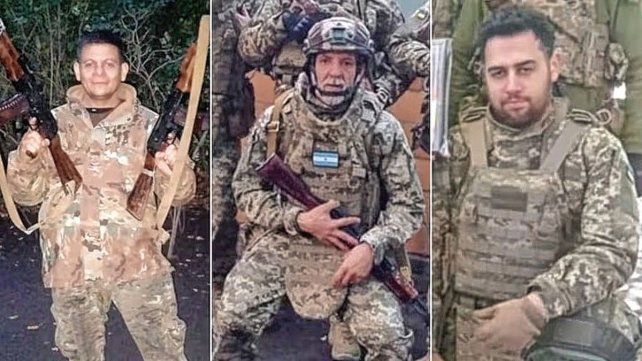 Los tres soldados argentinos que murieron en combate Mariano “Sisu” Franco (47), José Adrián “Rogy” Gallardo (53 años) y Ariel “Merlo” Achor (25). Los tres soldados argentinos que murieron en combate Mariano “Sisu” Franco (47), José Adrián “Rogy” Gallardo (53 años) y Ariel “Merlo” Achor (25).