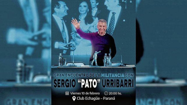El ex gobernador Sergio Urribarri brindará un mensaje a la militancia en un acto que se realizará este viernes 10 de febrero a las 20 en el club Echagüe