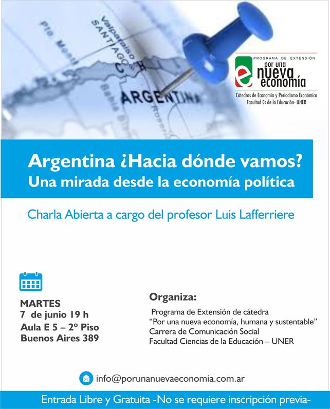 Propuesta académica. Tiene entrada libre y gratuita.