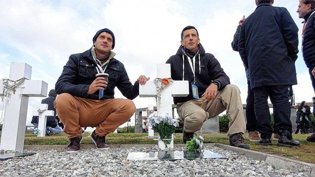 Los hijos Carlos Misael Pereyra en Darwin en un viaje realizado hace algunos años.