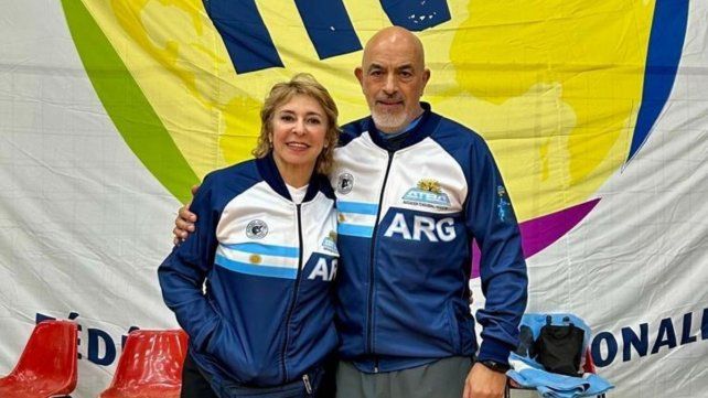 Silvia Ghiorzo y Miguel Pérez, dirigentes del tchoukball argentino y entrerriano, respectivamente. Silvia Ghiorzo y Miguel Pérez, dirigentes del tchoukball argentino y entrerriano, respectivamente.
