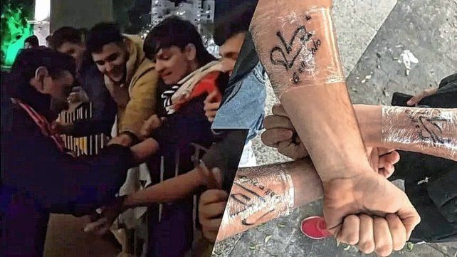 Matías, Carlos y Agustín fueron a la concentración de River en Santa Fe, le pidieron a Marcelo Gallardo les firme el antebrazo y pudieron cumplir su sueño